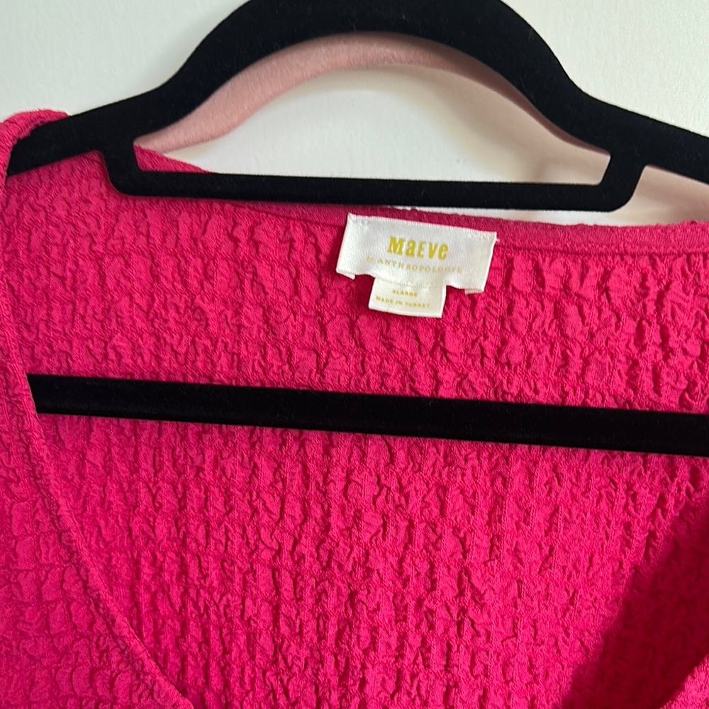 Maeve from Anthropologie Textured Balloon Sleeve Top - Picture 2 of 5